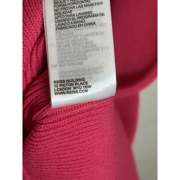 Reiss NWT Coral Pink Midi Dress - Picture 7 of 9